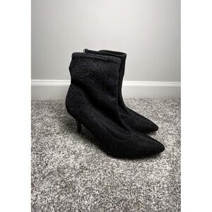Jones New York Signature Marcia Ankle New Booties Women's Black Shimmer 7.5